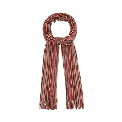 Red striped scarf